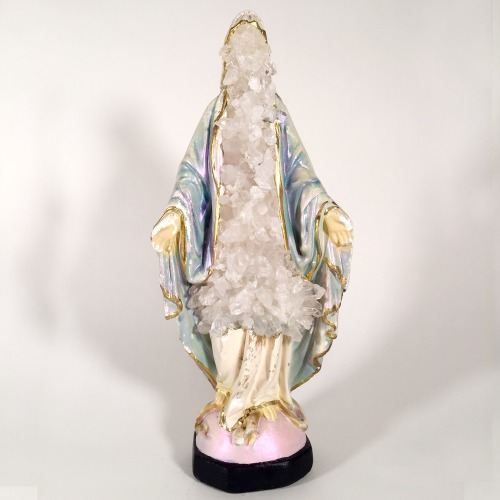 thegolddig:Modified religious icon, crystal and acrylic by Kyle Montgomery (more information, more g
