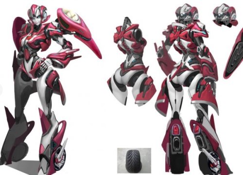 DAT CAN!!Dem WIDE HIPSuhh.. uh um nice design I mean.  Takes great cues from TF:Prime, and G1 Arcee,