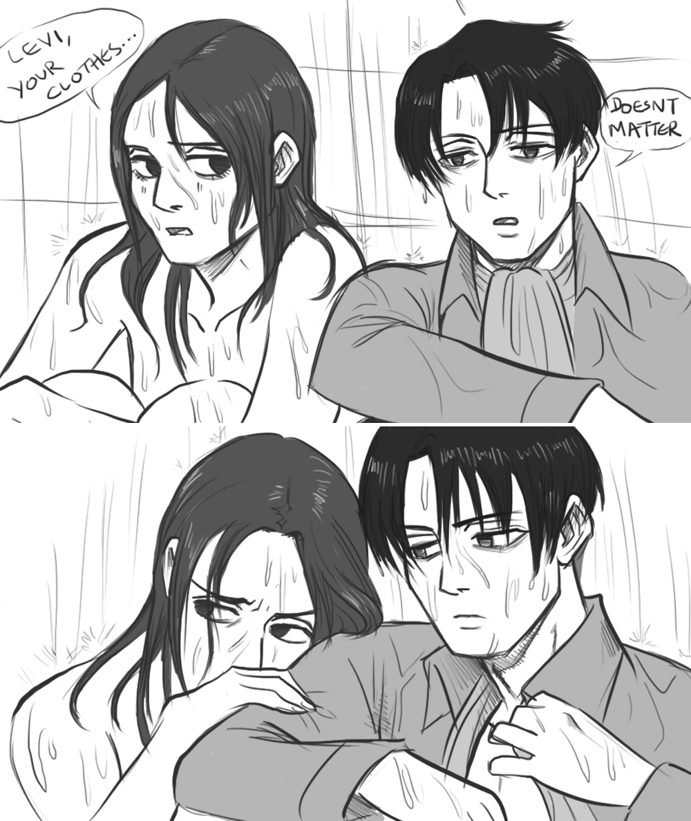 drinkyourfuckingmilk:  Levi’s attempts at cheering up Hange are terrible but it