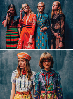 visualjunkee:GUCCI SPRING / SUMMER 2016 - backstage - photography: ©Tommy Ton