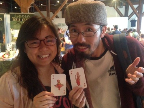 evandahm: At Vancaf I had an ADVANCE COPY of FRIENDS DECK and I took a bunch of pictures of people w