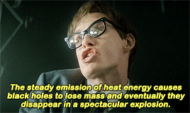 domhnal-gleeson:scientific concepts in cinema: Hawking radiation— in The Theory of Everything (2014)