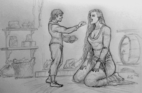 Living in a Hobbit Paradise: pt 1, 2 An elvish girl falls in love with a halfling, and quickly devel