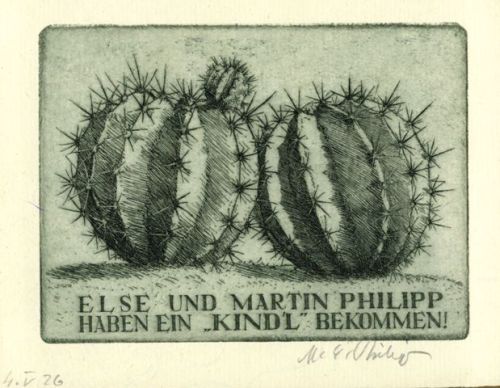 cactus-in-art:Martin Erich Philipp (German, 1887 - 1978) “Else und Martin Philipp haben ein Ki