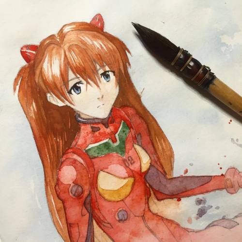 michallubinski:watercolor Asuka
