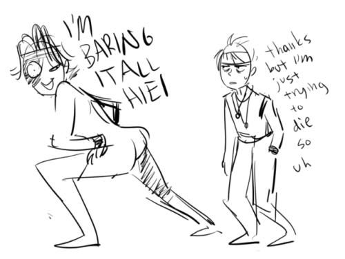 recent yyh doodles featuring excerpts from hiei’s tragic backstory