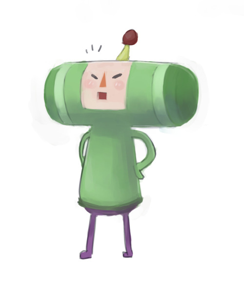 I’ve been watching a lot of Katamari Damacy and We Love Katamari let’s plays and I got really into it. A couple warm up doodles of the Prince while waiting for my copy of Katamari Forever.