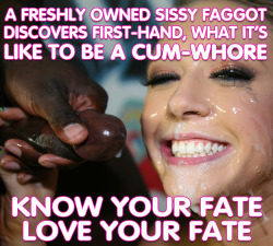 sissydonna:yoursissygirl:  a Freshly Owned Sissy Faggot….  Where Boys Will Be Girls