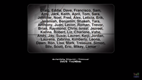 So In The Episode, The Show Stoppers, In The Credits They Have The List Of Names Of The Watchdogs Who