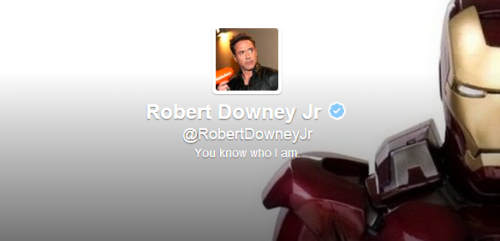 alwaysnatz:  So Robert Downey Jr. is on twitter now and honestly I didn’t expect anything less 