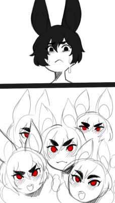 superamiuniverse:  certifiedhypocrite replied to your post: anonymous asked:so if the bunnies…Do the clones inherit memories or are they their own demonNot memories, no, But they do inherit their traits and appearance. They’re a fresh new demon based