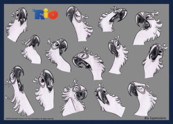 princeowl:  the concept art from rio has some really good references for drawing/animating cartoony birds….the expressions are great, expressions are so hard to do with birds  