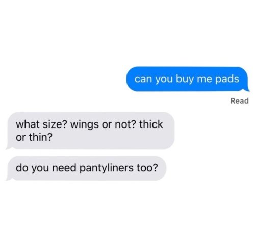 Threads Of You: Beyond The Bay Characters Being Asked To Buy Pads A Thread No One Asked For But We'll