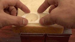 gifsboom:  Guy Makes Tiny Edible Birthday Cake Using Tiny Kitchen Tools. [video][Pancakes Using Tiny Kitchen Tools.]