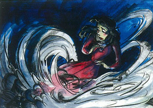 Beast transformation story sketches by Chris Sanders (colored) and Brenda Chapman (x)