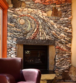 weallheartonedirection:  Look at the amazing stonework on this fireplace.