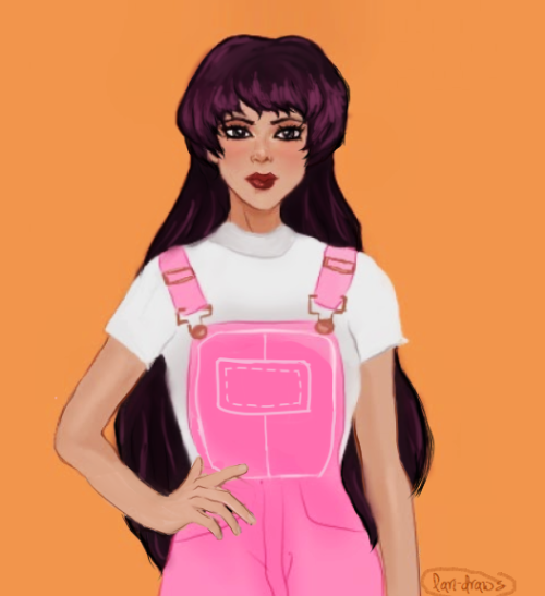 sailor mars in her iconic pink overalls✨