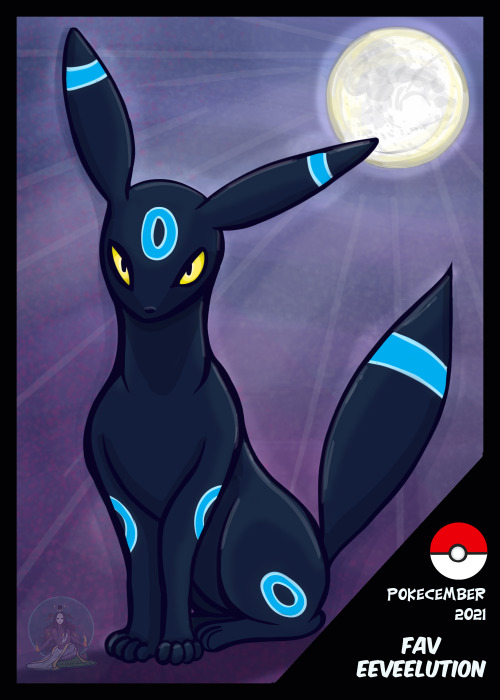 empress-works: Pokécember 2021 - Day 29- Fav Eeveelution - Umbreon (Shiny)(….my shiny 