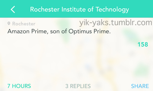 yik-yaks:  Follow Yik-Yaks for more.