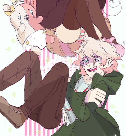 gaulllimaufry: ahhh my gift for miri  !! u asked for nanami, komaeda, or hinata so i drew all t