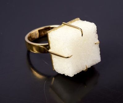 opiumcrone:Meret Oppenheim  __  Sugar Cube Ring, 1936‘I love natural materials. But everything man m