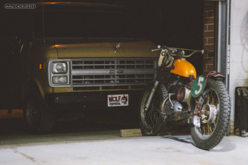 twoisbetterthan4:cacklefestphotog:Flat Tracker. My vintage Jawa flat track race bike. www.cacklefest