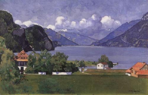 Max Buri (1868-1915) - Brienz Landscape.
