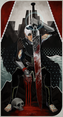 Ajgiel:  Fenris Tarot Card Because Why Not. Inspired By Death Tarot Card And Inquisition