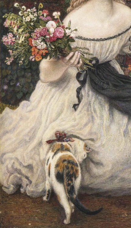 a-little-bit-pre-raphaelite:detail The Nosegay, 1865, Ford Madox Brown