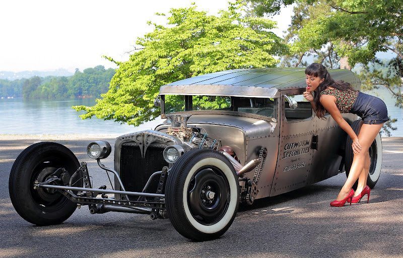 hot rod, muscle cars, rat rods and girls