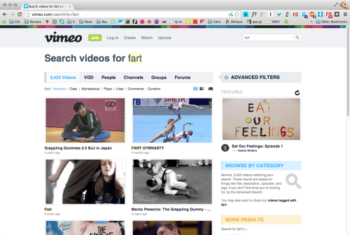 littlebigdetails: Vimeo - When you search “fart”, it makes fart noises when you scroll u