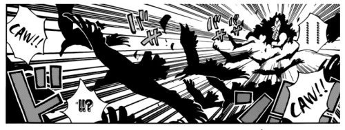 chance4choice:  Finally got our reveal of the voice in the crows We were introduced to him back in Ch.794. Some speculated that this was Dragon’s ability, others correctly guessed that this was the ability of some other Revolutionary officer. 110 chapters