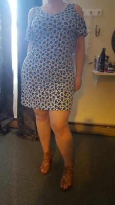 myprettywifesfeet: myprettywifesfeet:  my pretty wife’s getting dressed up nice for work.please comment   A cute dress pic from my archives  