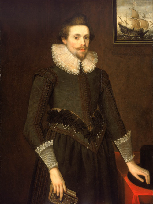 history-of-fashion:1619 British School - Portrait of a Naval Officer Aged 24