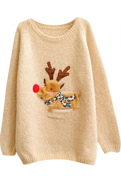 ohsointensecandy: Do you like these christmas deer pattern sweaters? Left  \  Right