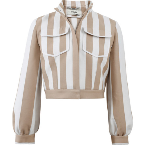 Fendi Striped Cropped Jacket ❤ liked on Polyvore (see more cropped jackets)