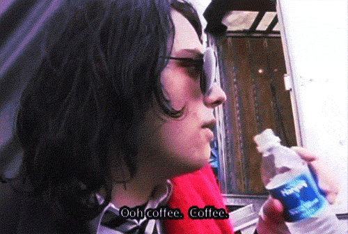 gerard way just drinking and talking about coffee