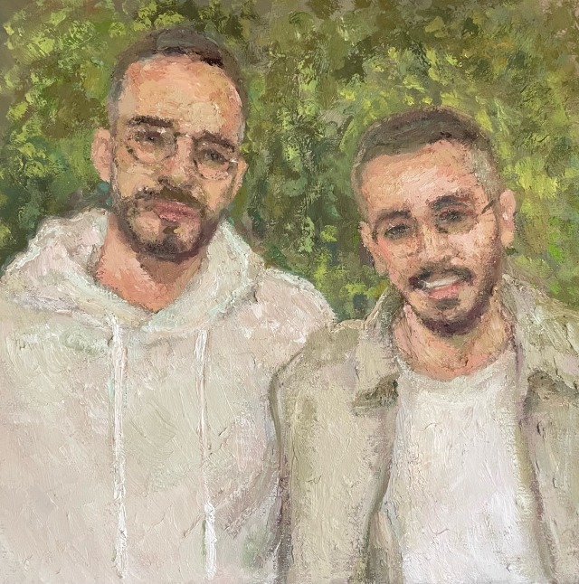 Sex ydrorh:Ray and Amir, 2022, oil on canvas, pictures