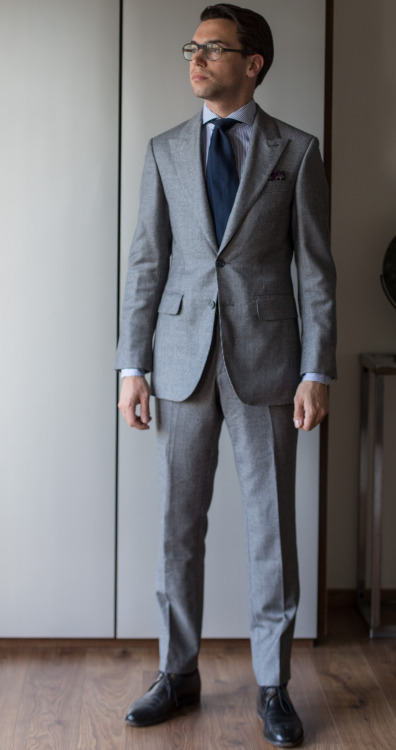 scabal micro houndstooth suit