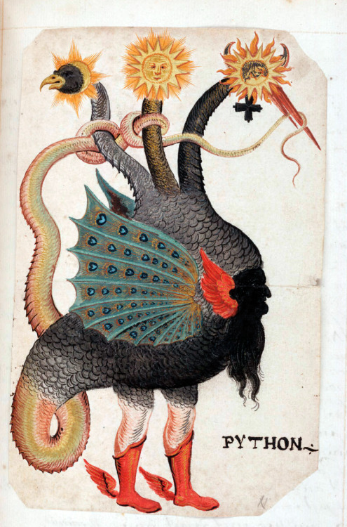 mariposa-paints: Python, Ms. Mellon 110 - courtesy Beinecke Library, Yale University…superhero from back-in-the-day.