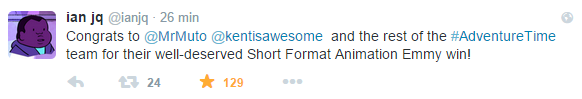 anaivephilosopher:  ADVENTURE TIME WON THE EMMY FOR ‘JAKE THE BRICK’! 
