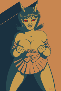 naughtyvixens:  sometimes ya just gotta draw some boobs  i still like this palette i picked out