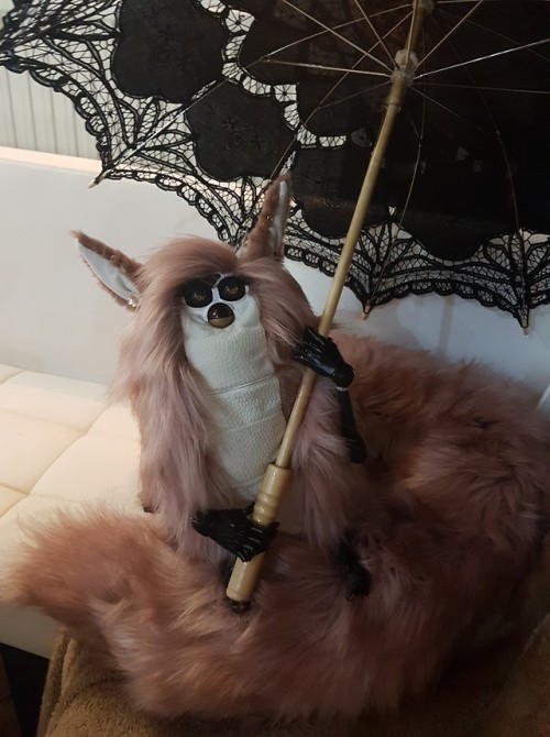 buttered-noodles: Caroline found my lace parasol. She wasn’t quite sure what this weird object