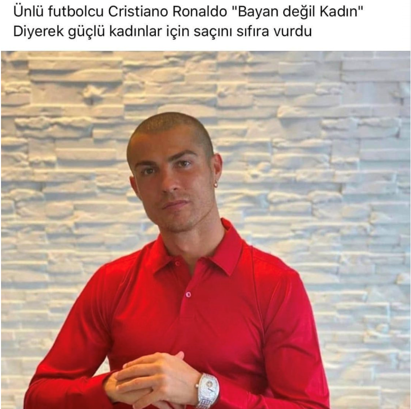 Ünlü futbolcu Cristiano...