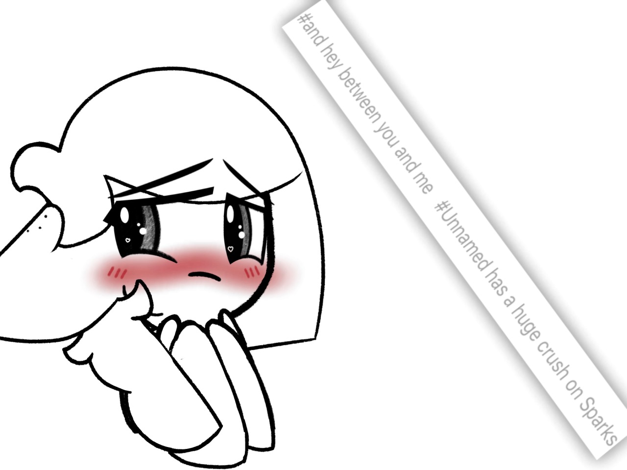 ask-the-unnamed-pony:  izamod:  Sparks: *quiet happy smol horse noises*  Unnamed: