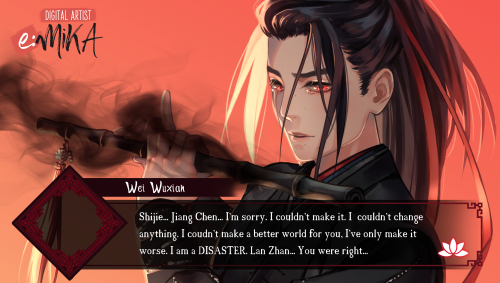 I’m making some dialogue boxes again &gt;u&lt;I would love to play a visual novel of MDZS or The Unt