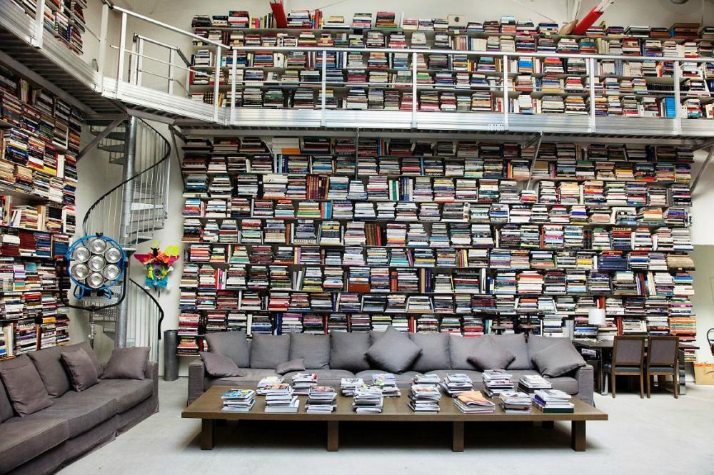 bookshelfporn:  Karl Lagerfeld’s Parisian Studio