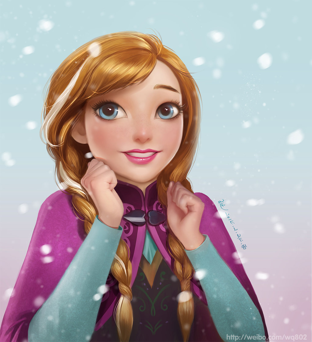 definitionofdisney:   princessesfanarts:  Frozen Anna by xiaohuangguasisi  this is