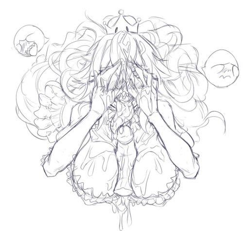 plasmidhentai:  rough sketches for my Halloween fanart!