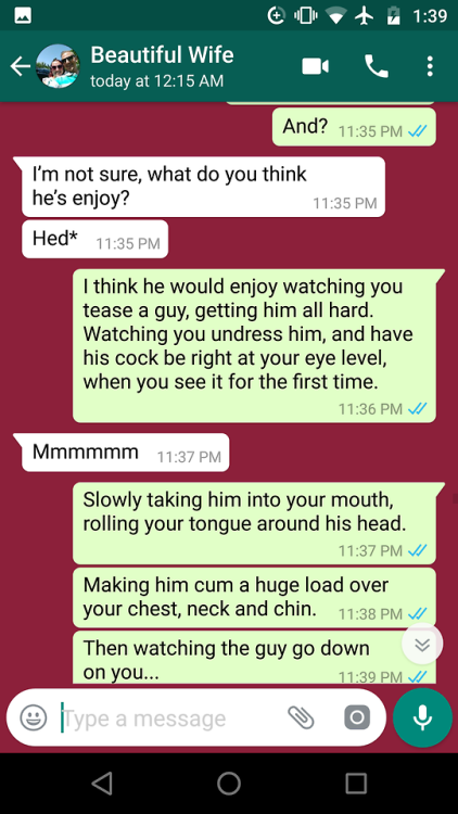 hotwife-texts:Part 3 (I think she likes the idea…)